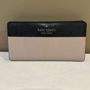 Kate Spade colorblock large slim bifold wallet